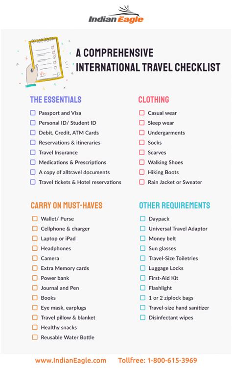 checklist for travelling overseas